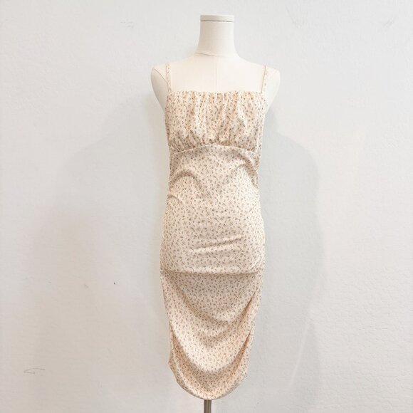 Shein Ditzy Floral Ruched Bodycon Cami Mini Dress Vacation Summer Party Large - Picture 3 of 10